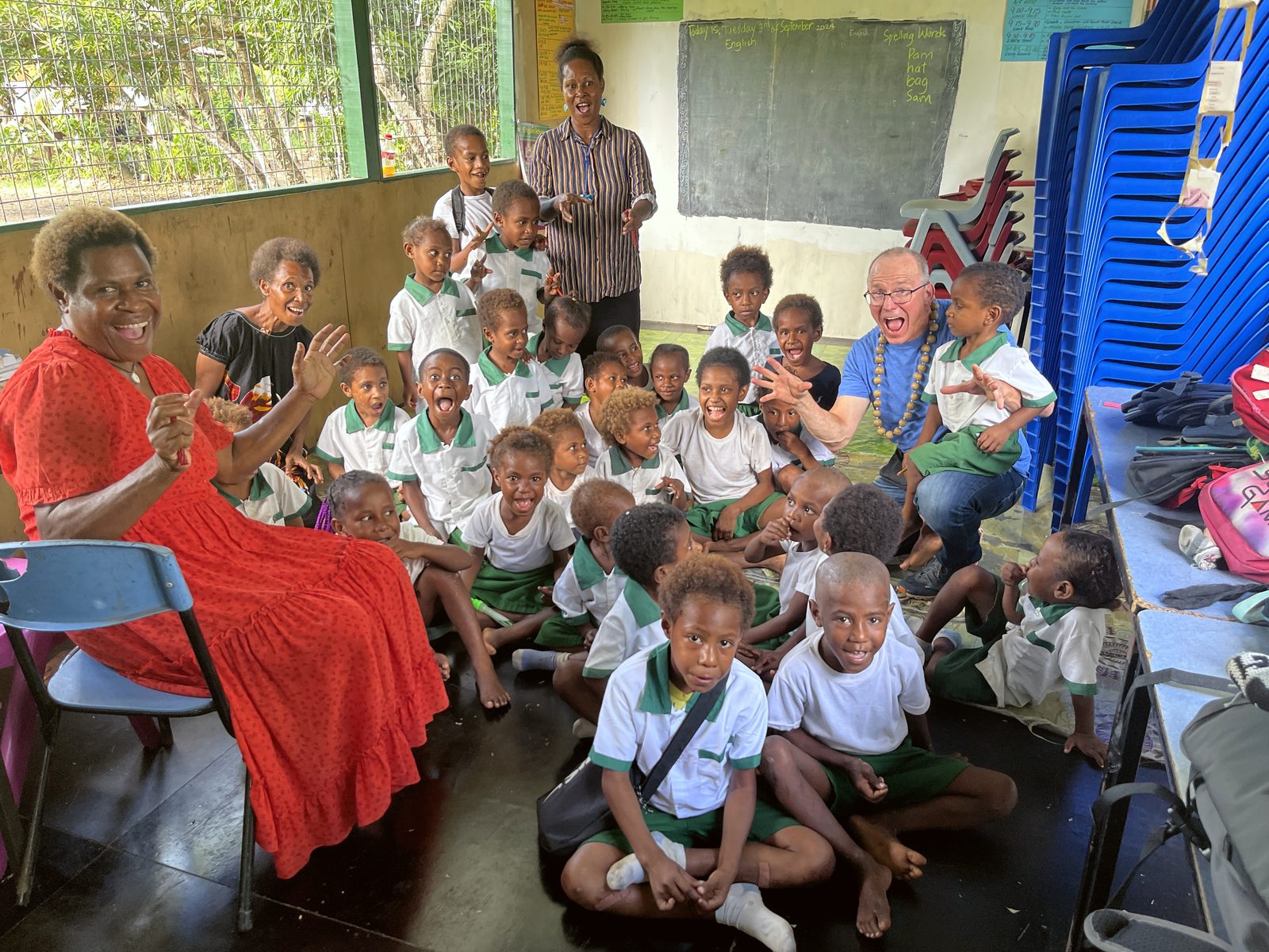 Mothers and children together in a Mum's Preschool classroom